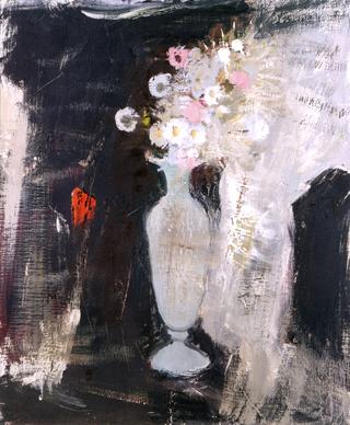 Marguerites in a Grey Jug