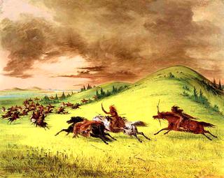 Battle between Sioux and Sauk and Fox