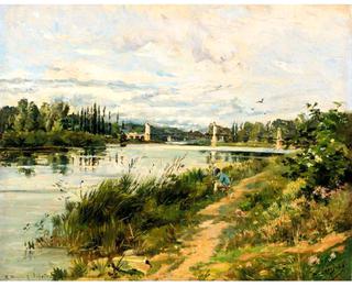 Fishing near Villeneuve la Garonne, Paris