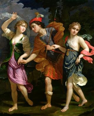 Theseus with Ariadne and Phaedra, the daughters of King Minos