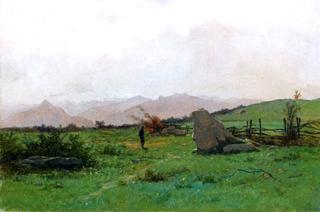 Landscape with Hiker