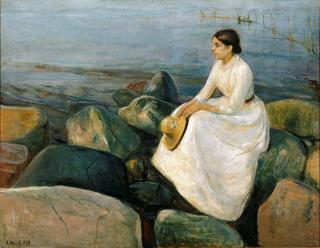 Summer Night. Inger at the Beach