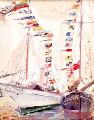 Pennant Bedecked Yachts