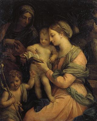 Madonna Teaching the Infant Christ Reading