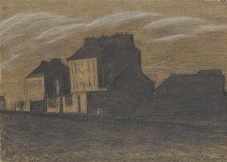 Maisons au bord d'une route