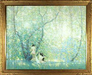 Ladies Bathing by the Lake