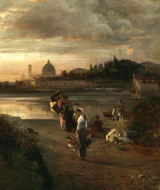 View over the Arno on Florence