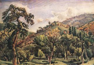 Mountain Landscape with Trees