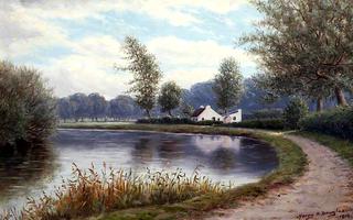 View of Molly Ward's Cottage, River Lagan