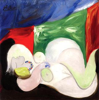 Nude Woman Lying down in a Necklace