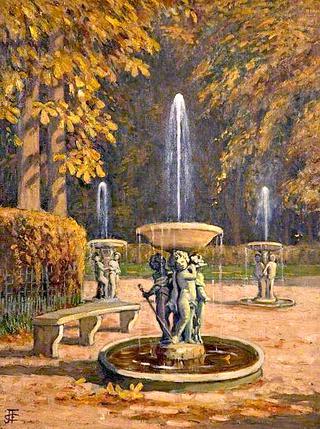 A Garden with Three Fountains