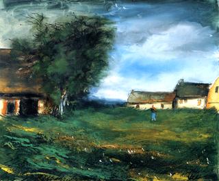 Woman in a Farm Yard