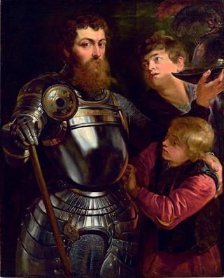 Portrait of a Commander, Three-Quarter-Length, Being Dressed for Battle