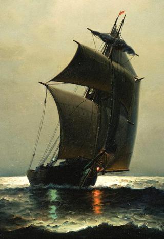 Sailboat in Moonlight