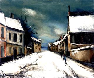 Village Street in the Snow