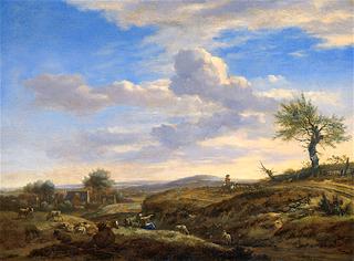 Hilly Landscape with a High Road