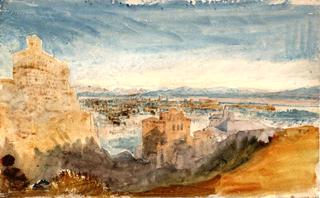 Rome, View from the Janiculum Hill, with the Villa Aurelia, Fontana dell'Acqua Paola and San Pietro