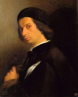 Portrait of a Man Holding a Glove