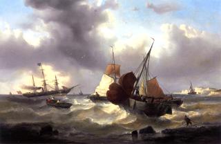 Shipping off the Coast in Choppy Seas