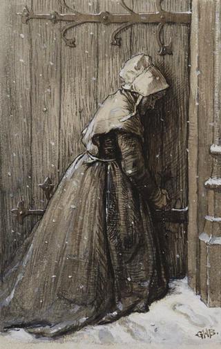 Woman at Church Door