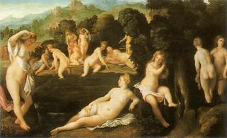 Nymphs bathing