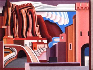 Landscape at Sisteron, the Bridge