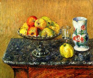 Dish of Apples and Pitcher
