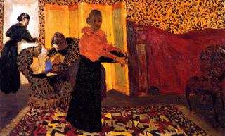 Interior with Red Bed