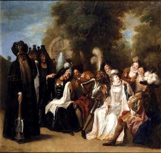 Story of Don Quixote - The Afflicted Matron Complains to Don Quixote of her Inchanted Beard