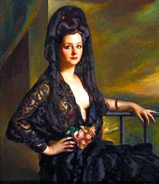 Retrato con mantilla