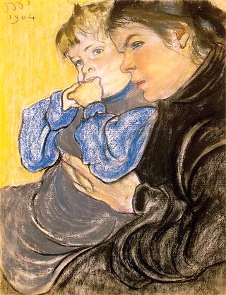 The Artist's Wife and Son Stas