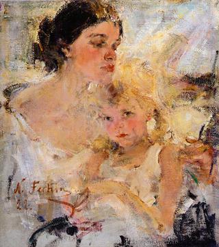 Mrs Fechin with her Daughter
