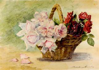 Basket with Roses