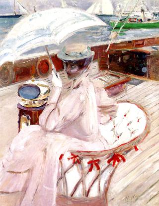 Madame Helleu on Her Yacht,