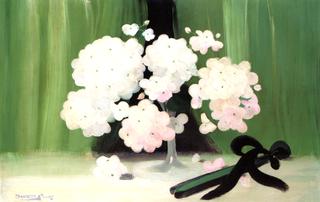 Still Life of Flowers and a Fan