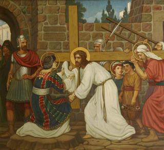 A Woman Wipes the Face of Jesus
