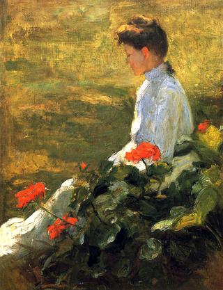 Woman with Geraniums