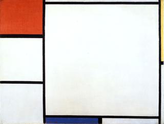 Composition with red, yellow and blue