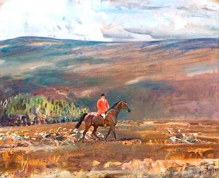 Huntsman Crossing the Dunkery Beacon, Exmoor