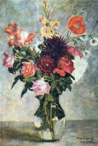Bouquet in a glass vase