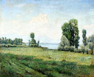 View of a Lake from the Meadows