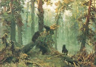 Morning in piny wood (study)