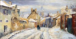 Fontenay Street with Snow, Paris