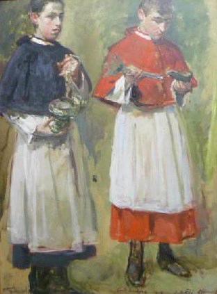 Study for a Memorial at Offranville: Choirboys