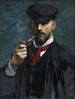 Self-Portrait with Pipe
