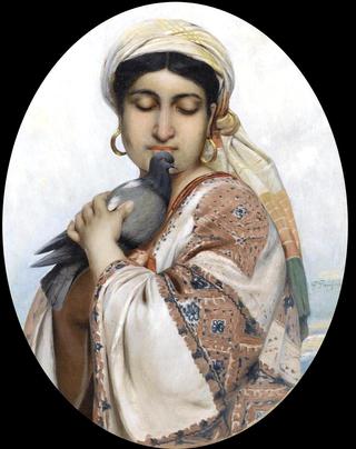 Oriental Girl with a Dove