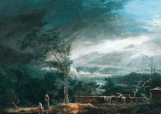Washerwomen beneath a Lowering Sky