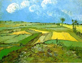 Wheat Fields at Auvers under a Cloudy Sky