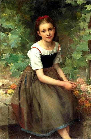 Young Girl with Flowers