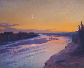 Afterglow Over the Zuni River